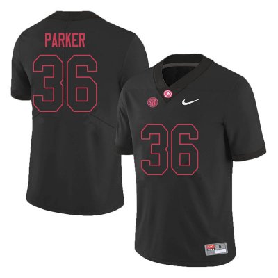 NCAA Men's Alabama Crimson Tide #36 Jordan Parker Stitched College 2020 Nike Authentic Black Football Jersey JL17K62RW